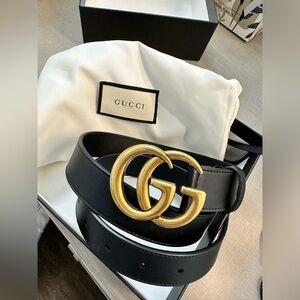 Black Gucci Belt - Size 80 great condition